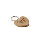 'Happiness Is Home Grown' Oak Heart Keyring, thumbnail 2 of 2
