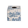 Tissue Box Cover Wooden Blue Toile, thumbnail 2 of 4
