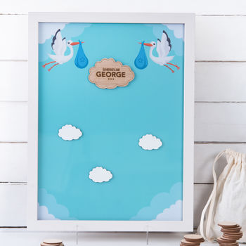 Personalised New Baby Frame With Tokens, 5 of 5