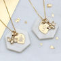 Personalised 18 Ct Gold Plated Bee And Heart Necklace, thumbnail 1 of 4