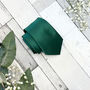 Hunter Green Wedding Tie Set, thumbnail 3 of 12