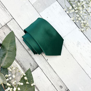 Hunter Green Wedding Tie Set, 3 of 12