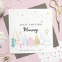 Personalised Christmas Mummy / Daddy Foiled Card Pink, thumbnail 1 of 4
