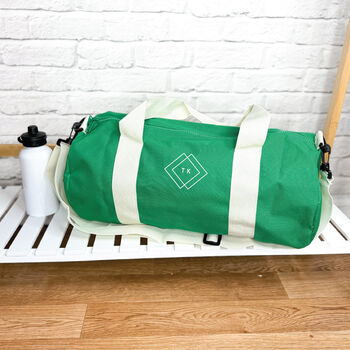 Personalised Holdall. Geometric Design With Initials, 4 of 5