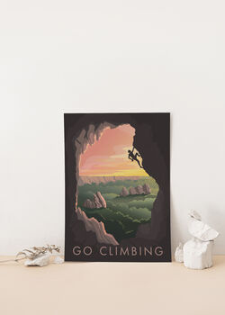 Go Climbing Travel Poster Art Print, 2 of 8