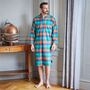 Men's 'Acorn Squash' Check Brushed Cotton Nightshirt, thumbnail 2 of 3