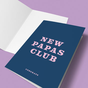 'New Papas Club' New Baby Card, 3 of 7