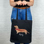 Dachshund/Sausage Dog Tote Bag With Name, thumbnail 1 of 3