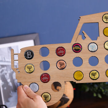 Personalised Truck Bottle Cap Collector Gift For Dad, 2 of 3