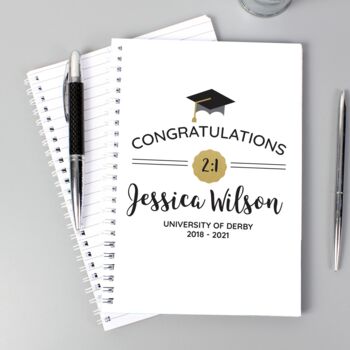 Personalised Graduation A5 Notebook, 3 of 4