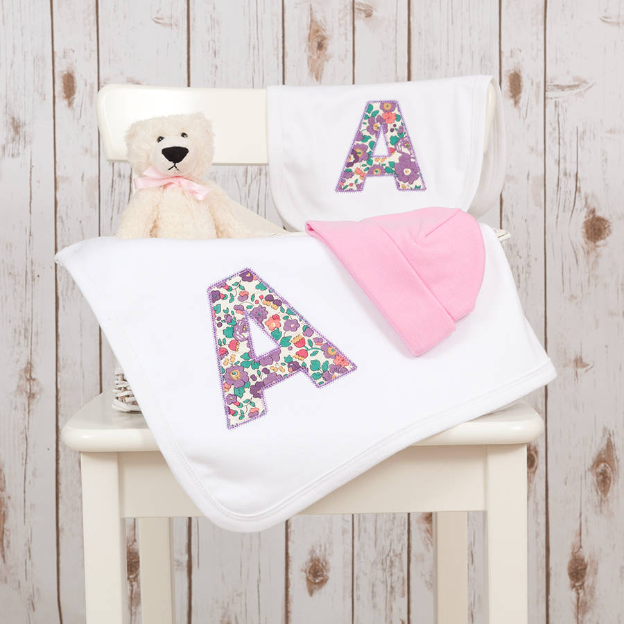 Personalised Ultimate Liberty Letter Baby Gift Set By Betty Bramble