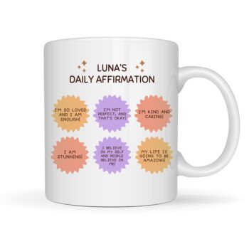 Personalised Positive Daily Affirmations Gift Mug, 2 of 3