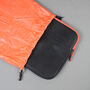 Black Leather Laptop Case With Orange Zip, thumbnail 3 of 6