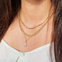 Gold Vermeil Plated Moonstone June Birthstone Necklace, thumbnail 4 of 6