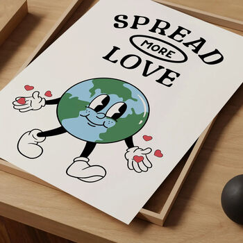 Spread More Love Retro Print, 5 of 6