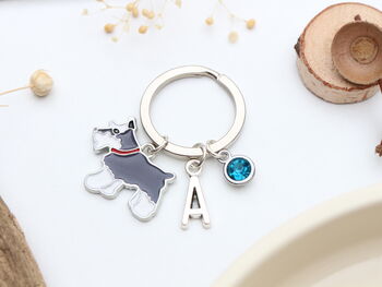 Personalised Miniature Schnauzer Keyring, 4 of 9