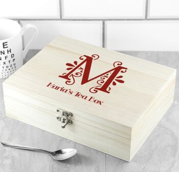 Monogrammed Tea Box, 2 of 6