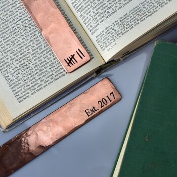 7th Anniversary Solid Copper Metal Bookmark, 4 of 12