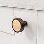 Bronze Cabinet Knobs With Wood Inserts For Cabinet Knobs For Cupboard Doors And Drawers. Solid Brass, thumbnail 4 of 7