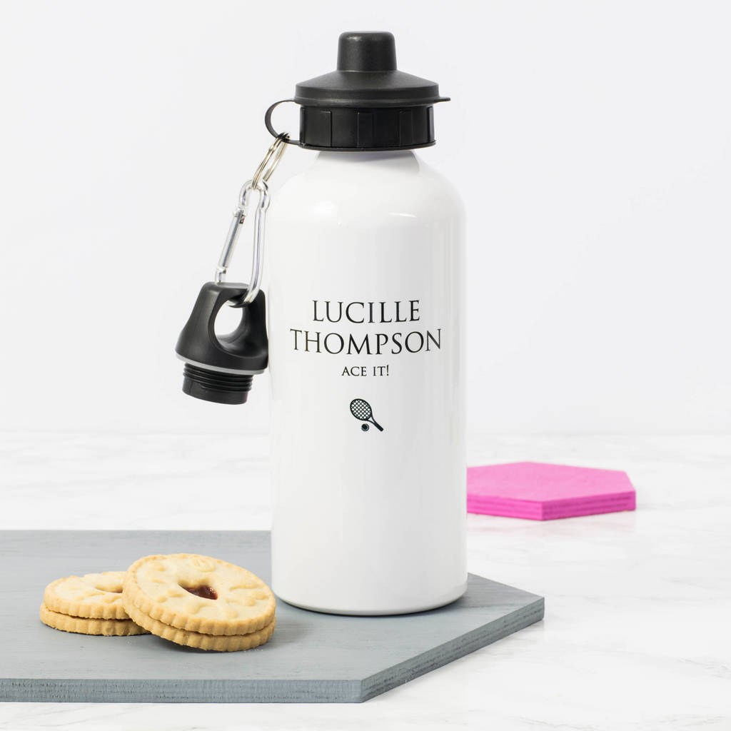 Personalised Tennis Water Bottle By XOXO