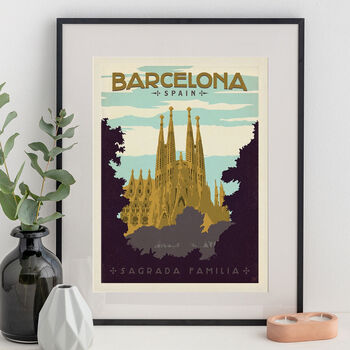 Barcelona Travel Print By I Heart Travel Art. | notonthehighstreet.com