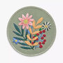 Green Floral Embroidery Kit, thumbnail 2 of 4