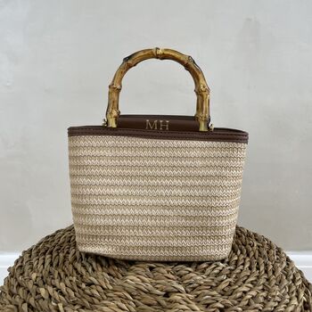 Personalised Custom Straw Amalfi Cross Body Bag, 2 of 5