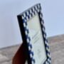 Natalini Blue And White Checkerboard Photo Frame, thumbnail 3 of 4