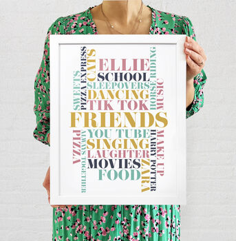 Personalised Word Art Handmade Poster, 5 of 12