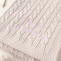 Unisex Luxury Cable Knitted Baby Blanket, thumbnail 2 of 10