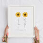 Personalised Flower Friendship Print Gift For Friend/Sister, thumbnail 1 of 8