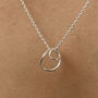Silver Flow Duo Pendant Necklace, thumbnail 2 of 4