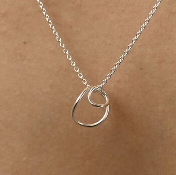Silver Flow Duo Pendant Necklace, 2 of 4