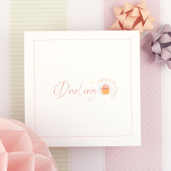 Handmade Personalised Cupcake Birthday Card Pink, 6 of 8