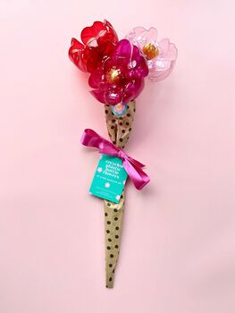 Valentines Small Recycled Plastic Bottle Flower Bouquet, 5 of 8
