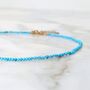 Turquoise Skinny Gemstone Bead Necklace, thumbnail 1 of 7