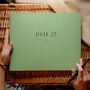 Handmade Wedding Guest Book Personalised With A Contemporary Date Design, thumbnail 1 of 12
