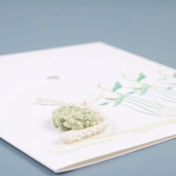 Handmade Crochet Snail Birthday Card, 3 of 6