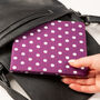 Blue Badge Parking Permit Wallet In Spotty Purple, thumbnail 6 of 8