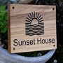 Personalised Oak House Plaque | Home Address Sign| 24cm High, thumbnail 1 of 12