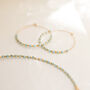 Larimar And Gold Large Hoops, thumbnail 1 of 4
