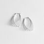 Multi Wire Overlapping Sterling Silver Hoop Earrings, thumbnail 8 of 9