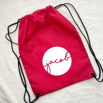 Kids Personalised Pe / Swimming Bag Circle Design, 2 of 5