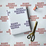 Personalised Birthday Bubble Text Wrapping Paper, thumbnail 3 of 3