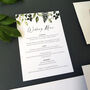 Greenery Wreath Wedding Invitations With Inserts Sample, thumbnail 8 of 8