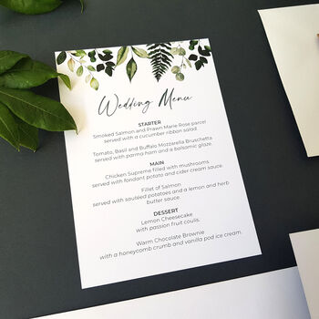 Greenery Wreath Wedding Invitations With Inserts Sample, 8 of 8