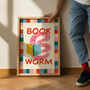 Book Worm Nursery Kids Playroom Print, thumbnail 4 of 5