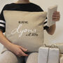 Personalised Linen Wedding Cushion Cover With Name, thumbnail 5 of 5