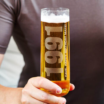 Special Year Personalised Beer Glass, 2 of 4