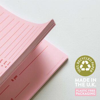 Daily Planner Pad A5 | Pink And Red, 3 of 5